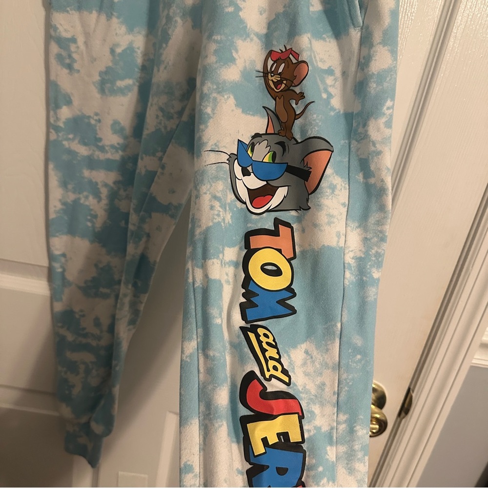 Tom and Jerry Tie Dye Blue Joggers